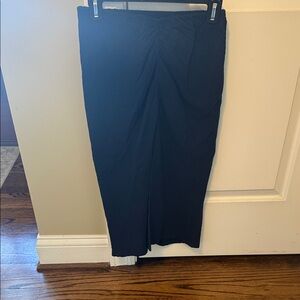 Xirena navy blue cotton midi skirt